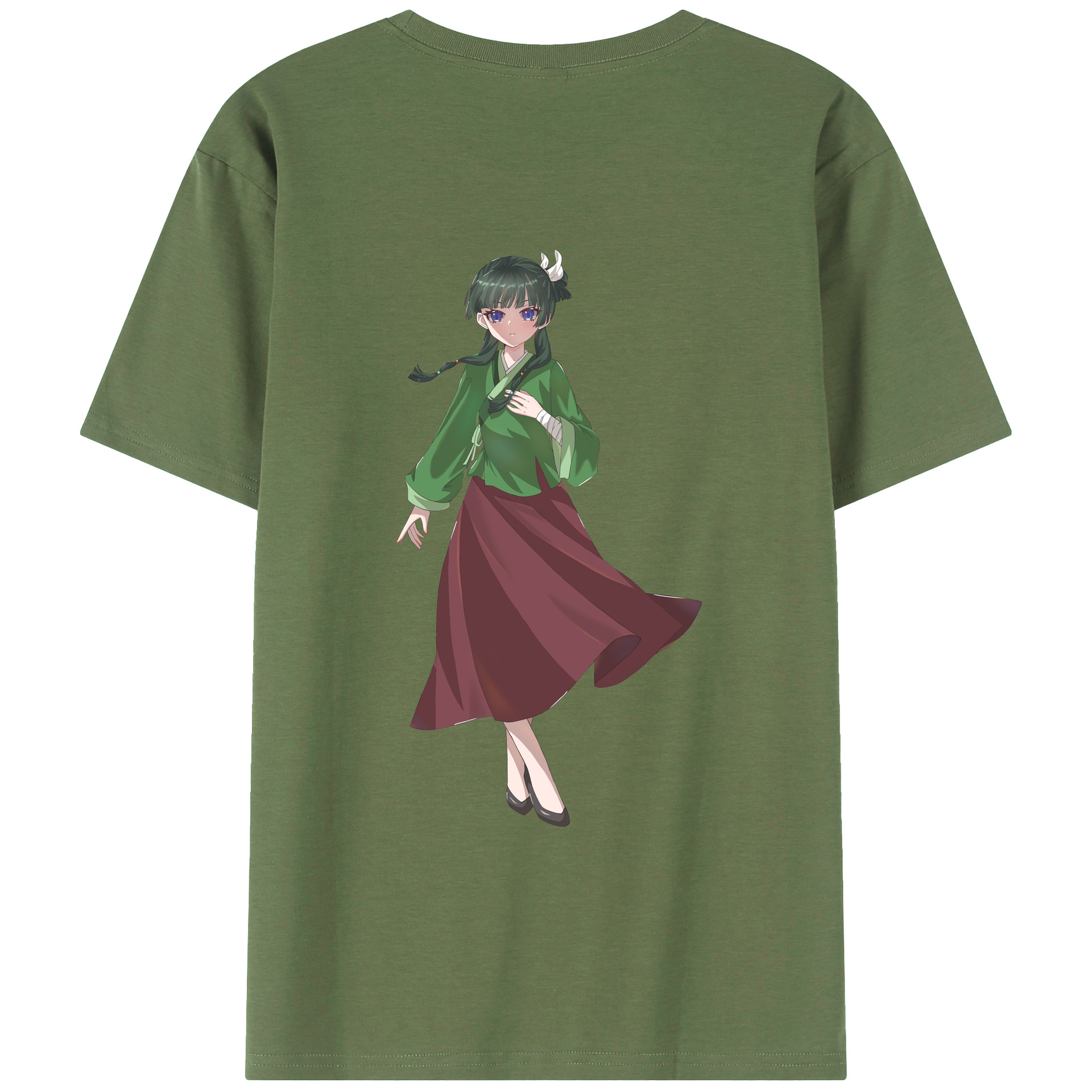 （画像用） 薬屋のひとりごと The Apothecary Diaries 綿100％ メンズ半袖Tシャツ（バックプリント） 通気性